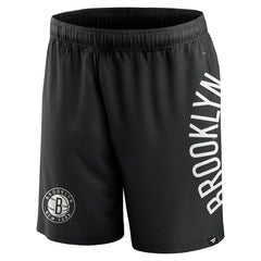 Brooklyn Nets Post Up Mesh Shorts Black - NBA