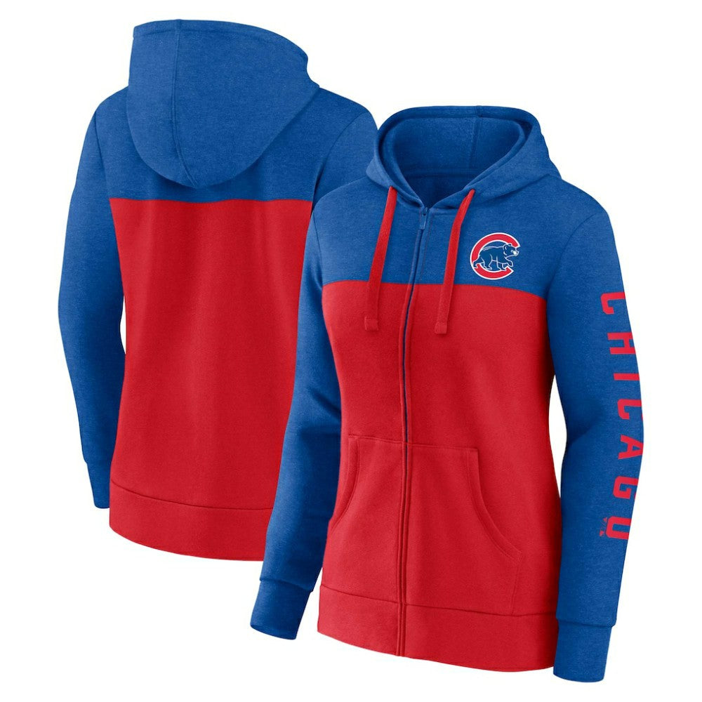 Chicago Cubs Fanatics Women's City Ties Hoodie Full-Zip Sweatshirt - MLB