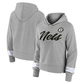 Brooklyn Nets Women's Halftime Pullover Hoodie Heather Gray - NBA