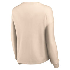 Chicago Bulls Women's Go For It Long Sleeve Notch Neck T-Shirt Tan - NBA