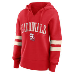St. Louis Cardinals Fanatics Women's Bold Move Notch Neck High Hip Hoodie - MLB