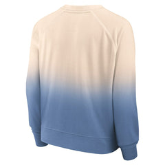 Philadelphia 76ers Women's Lounge Arch Raglan Pullover Sweatshirt Tan/Royal - NBA