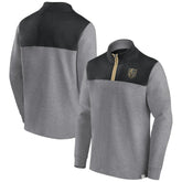 Vegas Golden Knights Fanatics Launch It Quarter-Zip Jacket - Heather Gray - NHL