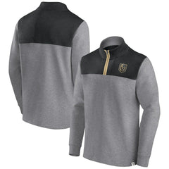 Vegas Golden Knights Fanatics Launch It Quarter-Zip Jacket - Heather Gray - NHL