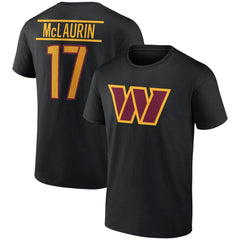 Terry McLaurin Washington Commanders Icon Player Name & Number T-Shirt Black | NFL