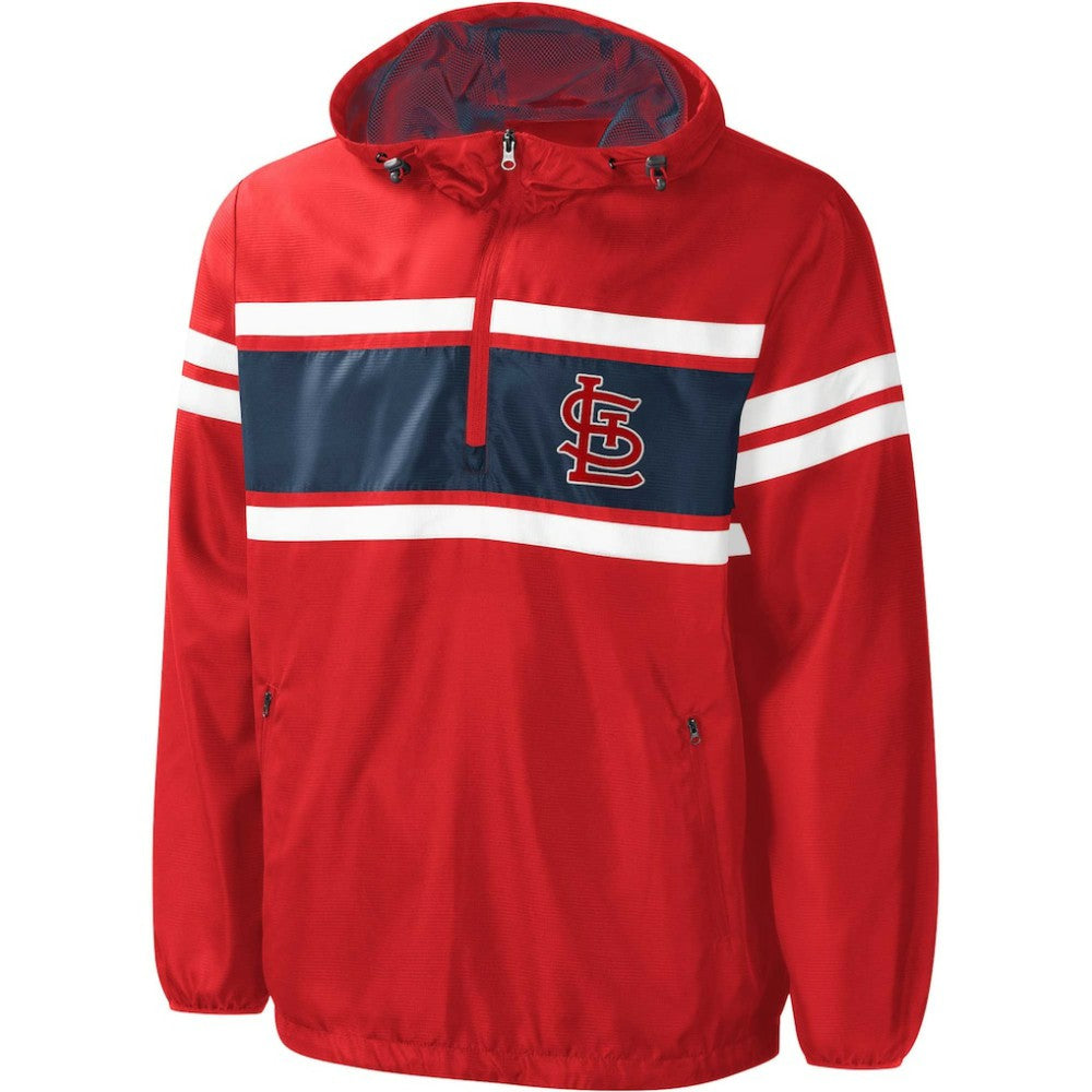 St. Louis Cardinals G-III Sports by Carl Banks Game Score Quarter-Zip Windbreaker - MLB