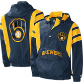 Milwaukee Brewers Starter Impact Hoodie Half-Zip Jacket - MLB