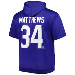 Auston Matthews Toronto Maple Leafs Fanatics Big & Tall Name & Number Pullover Hoodie - Blue - NHL