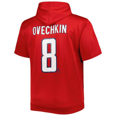 Alexander Ovechkin Washington Capitals Fanatics Big & Tall Captain Patch Name & Number Pullover Hoodie - Red - NHL