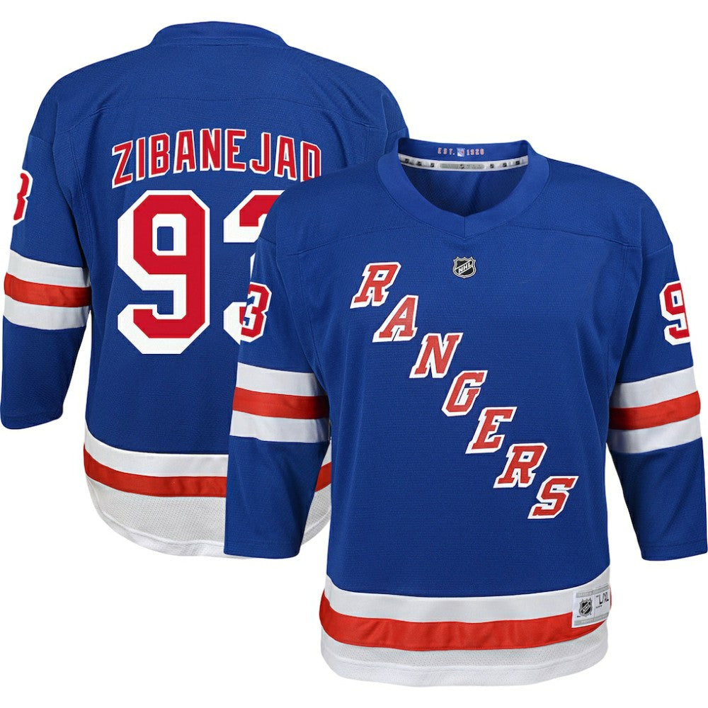 Mika Zibanejad New York Rangers Youth Home Replica Player Jersey - Blue - NHL