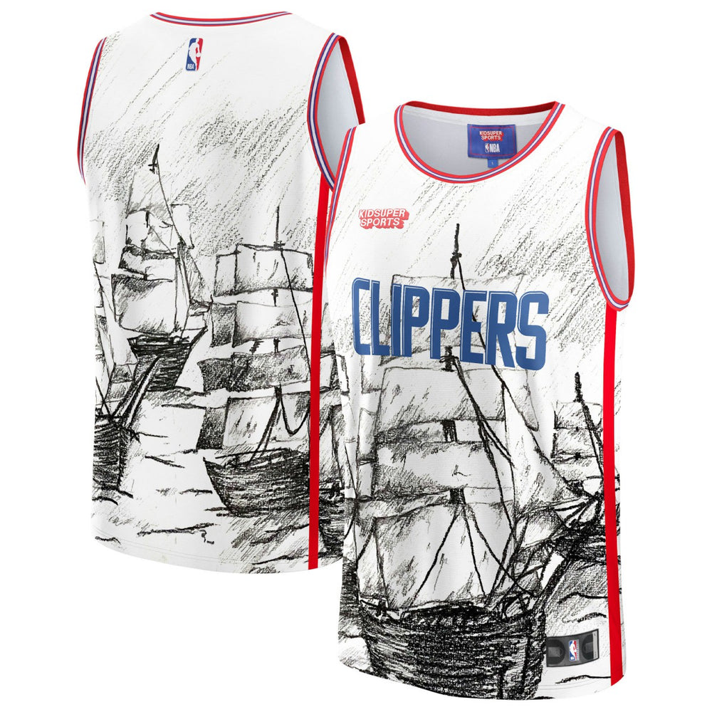 LA Clippers NBA & KidSuper Studios Unisex Hometown Jersey Gray - NBA