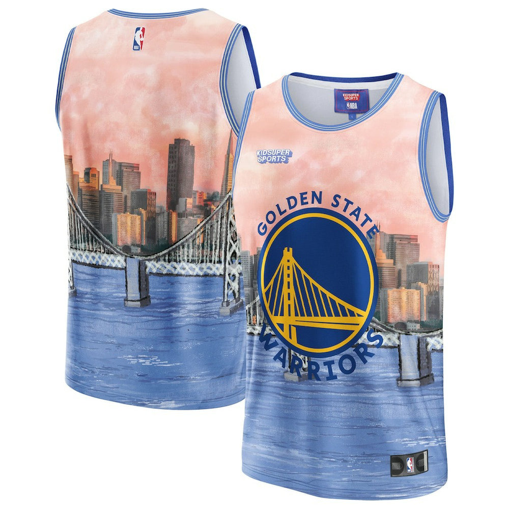 Golden State Warriors NBA & KidSuper Studios Unisex Hometown Jersey Blue - NBA