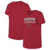 Arizona Cardinals New Era Girls Youth Reverse Sequin V-Neck T-Shirt Cardinal | NFL