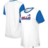 Buffalo Bills New Era Women's Third Down Colorblock T-Shirt White/Royal | NFL
