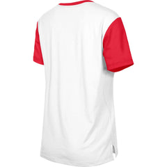 Tampa Bay Buccaneers New Era Women's Third Down Colorblock T-Shirt White/Red | NFL