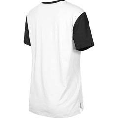 New Orleans Saints New Era Women's Third Down Colorblock T-Shirt White/Black | NFL