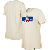 New England Patriots New Era Women's Third Down Historic T-Shirt Tan | NFL