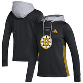 Boston Bruins adidas Women's Refresh Skate Lace AEROREADY Pullover Hoodie - Black - NHL