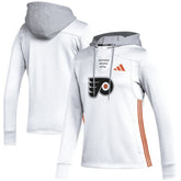Philadelphia Flyers adidas Women's Refresh Skate Lace AEROREADY Pullover Hoodie - White - NHL