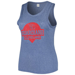 Cleveland Guardians Soft as a Grape Women's Plus Size High Neck Tri-Blend Tank Top - MLB