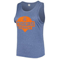Detroit Tigers Soft as a Grape Women's Plus Size High Neck Tri-Blend Tank Top - MLB