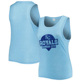 Kansas City Royals Soft as a Grape Women's Plus Size High Neck Tri-Blend Tank Top - MLB