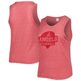 Los Angeles Angels Soft as a Grape Women's Plus Size High Neck Tri-Blend Tank Top - MLB