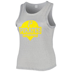 Pittsburgh Pirates Soft as a Grape Women's Plus Size High Neck Tri-Blend Tank Top - MLB