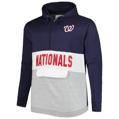 Washington Nationals Big & Tall Fleece Half-Zip Hoodie - MLB