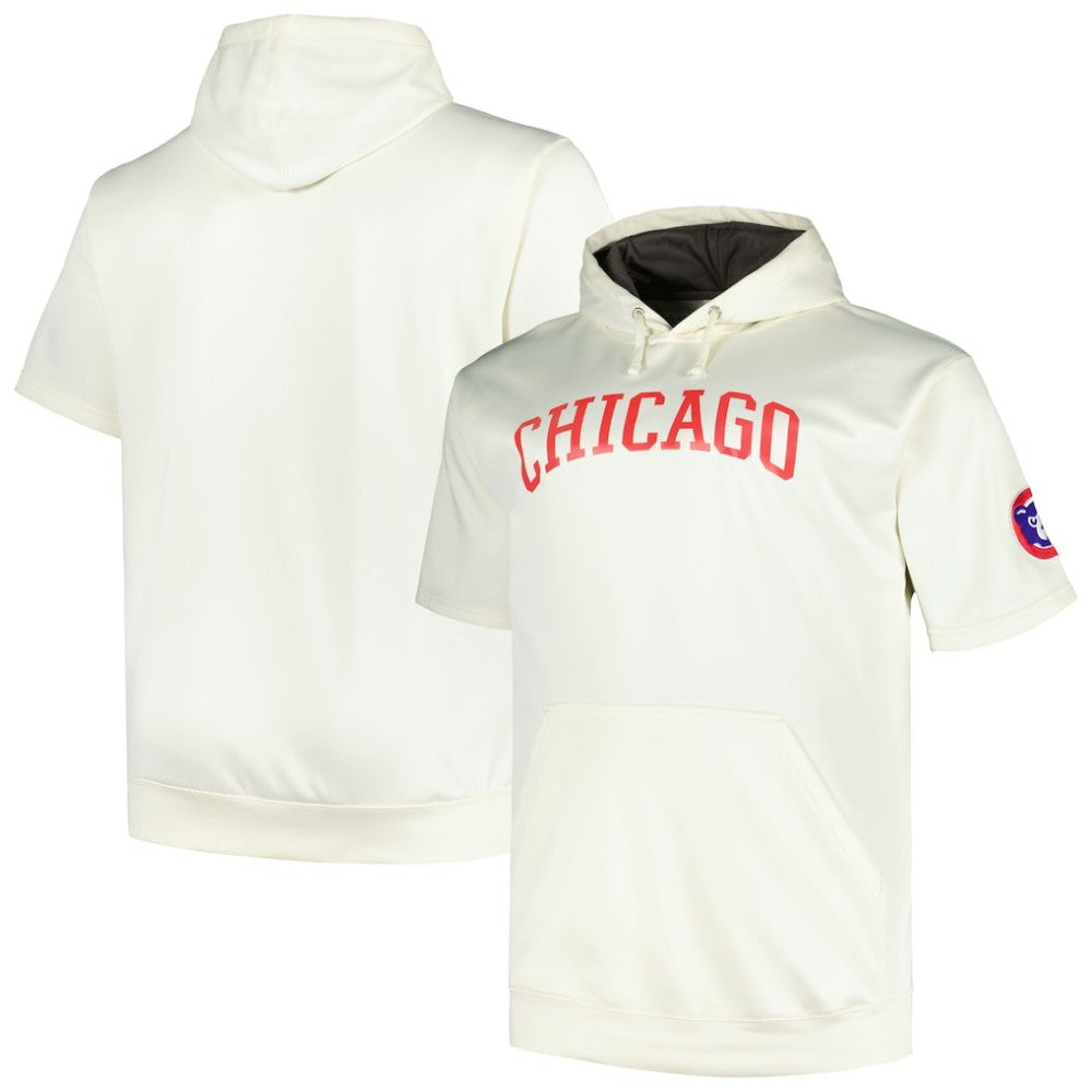 Chicago Cubs Profile Big & Tall Contrast Short Sleeve Pullover Hoodie - MLB