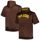 San Diego Padres Profile Big & Tall Contrast Short Sleeve Pullover Hoodie - MLB