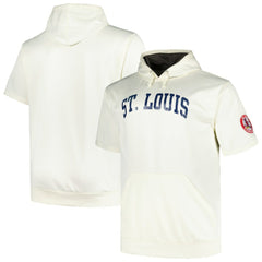 St. Louis Cardinals Profile Big & Tall Contrast Short Sleeve Pullover Hoodie - MLB