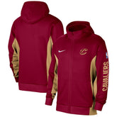 Cleveland Cavaliers 2023/24 Authentic Showtime Full-Zip Hoodie Wine - NBA