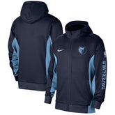 Memphis Grizzlies 2023/24 Authentic Showtime Full-Zip Hoodie Navy - NBA