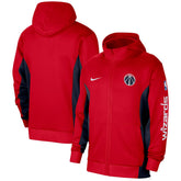 Washington Wizards 2023/24 Authentic Showtime Full-Zip Hoodie Red - NBA