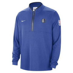 Dallas Mavericks Authentic Performance Half-Zip Jacket Blue - NBA