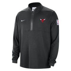 Chicago Bulls Authentic Performance Half-Zip Jacket Black - NBA
