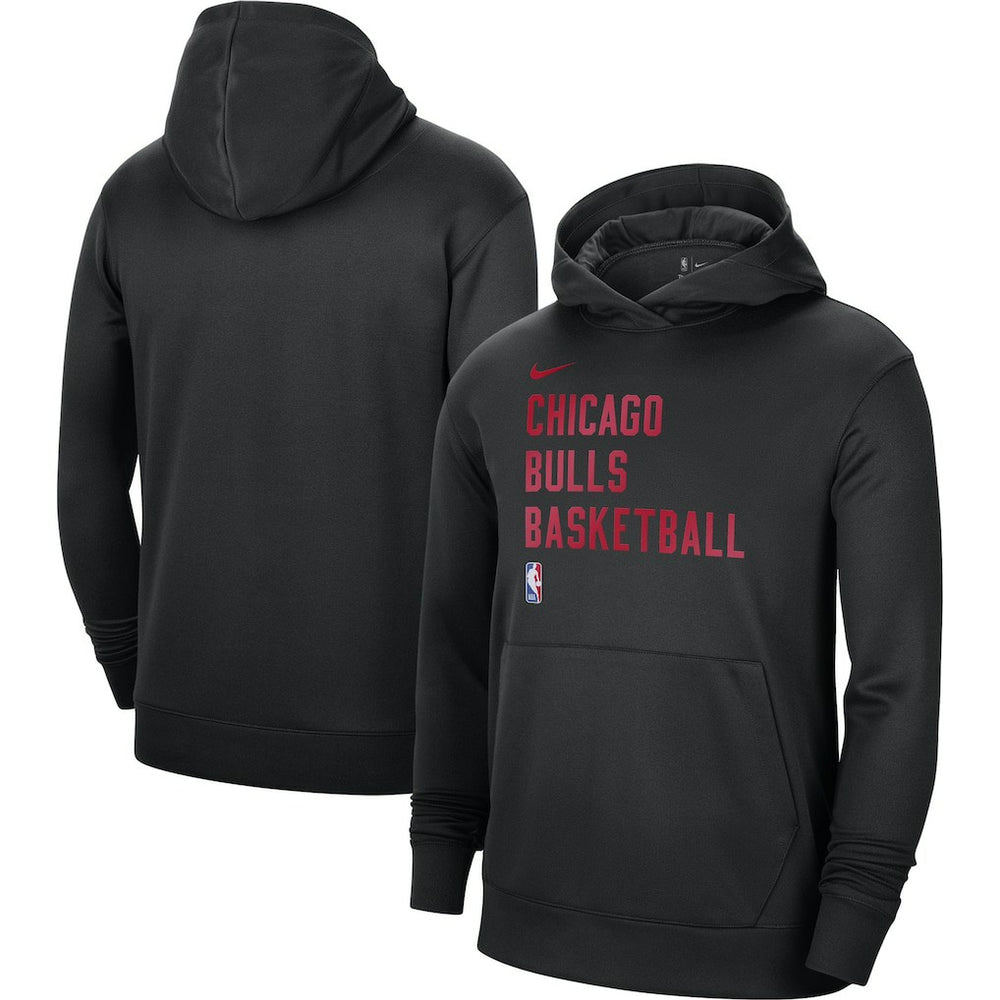 Chicago Bulls Unisex 2023/24 Performance Spotlight On-Court Practice Pullover Hoodie Black - NBA