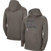 Chicago Bulls Unisex 2023/24 Performance Spotlight On-Court Practice Pullover Hoodie Olive - NBA