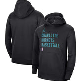 Charlotte Hornets Jordan Brand Unisex 2023/24 Performance Spotlight On-Court Practice Pullover Hoodie Black - NBA