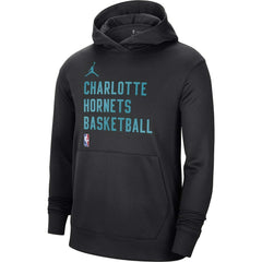 Charlotte Hornets Jordan Brand Unisex 2023/24 Performance Spotlight On-Court Practice Pullover Hoodie Black - NBA