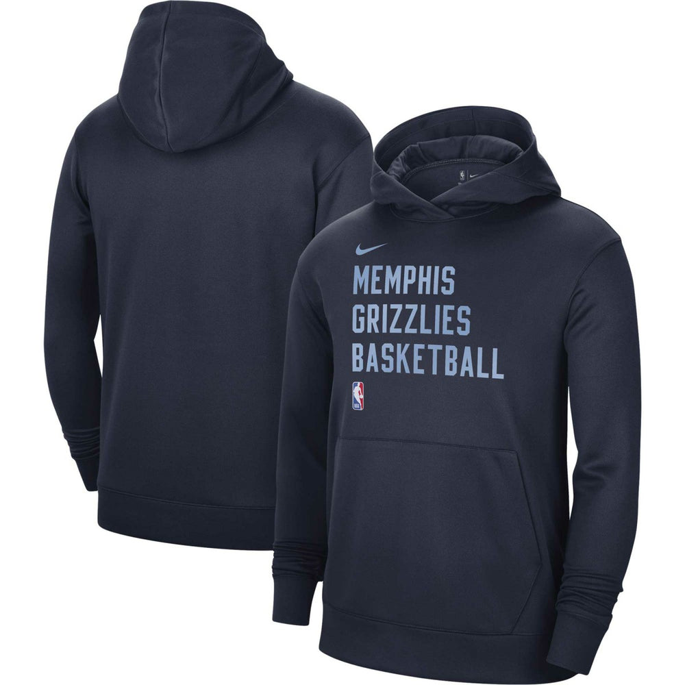 Memphis Grizzlies Unisex 2023/24 Performance Spotlight On-Court Practice Pullover Hoodie Navy - NBA