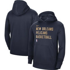New Orleans Pelicans Unisex 2023/24 Performance Spotlight On-Court Practice Pullover Hoodie Navy - NBA