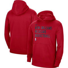 New Orleans Pelicans Unisex 2023/24 Performance Spotlight On-Court Practice Pullover Hoodie Red - NBA