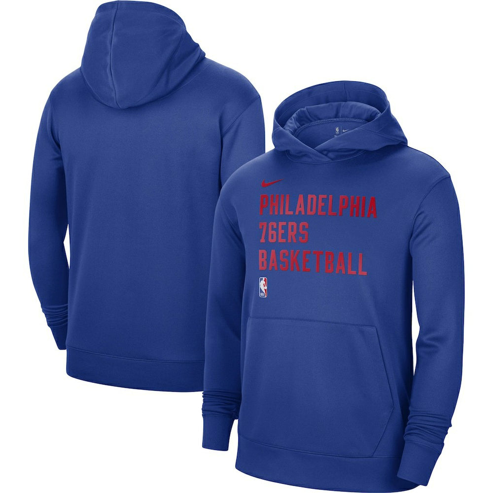 Philadelphia 76ers Unisex 2023/24 Performance Spotlight On-Court Practice Pullover Hoodie Royal - NBA