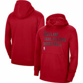 Portland Trail Blazers Unisex 2023/24 Performance Spotlight On-Court Practice Pullover Hoodie Red - NBA