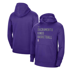 Sacramento Kings Unisex 2023/24 Performance Spotlight On-Court Practice Pullover Hoodie Purple - NBA