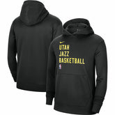 Utah Jazz Unisex 2023/24 Performance Spotlight On-Court Practice Pullover Hoodie Black - NBA