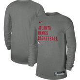 Atlanta Hawks Unisex 2023/24 Legend On-Court Practice Performance Long Sleeve T-Shirt Heather Gray - NBA