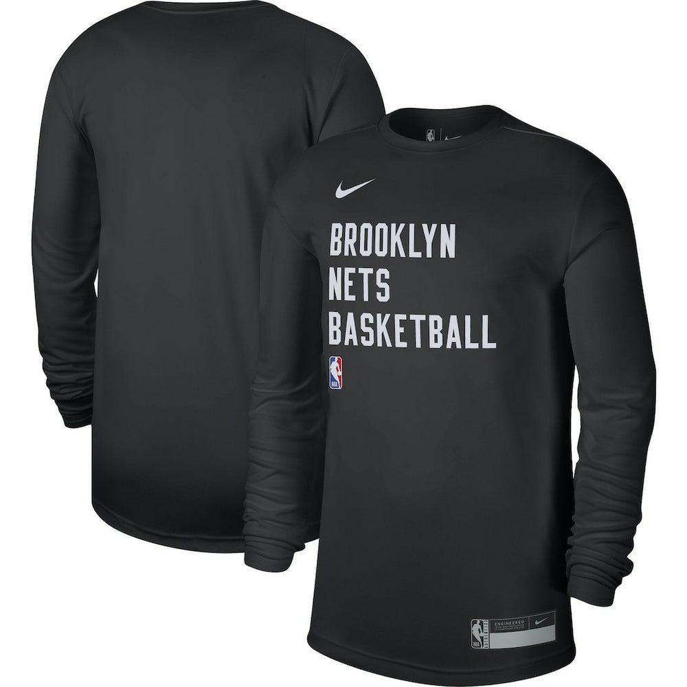 Brooklyn Nets Unisex 2023/24 Legend On-Court Practice Long Sleeve T-Shirt Black - NBA